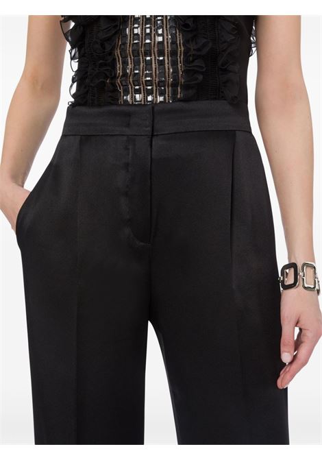 Pantaloni a palazzo satinati in nero Alberta Ferretti - donna ALBERTA FERRETTI | 032751190555